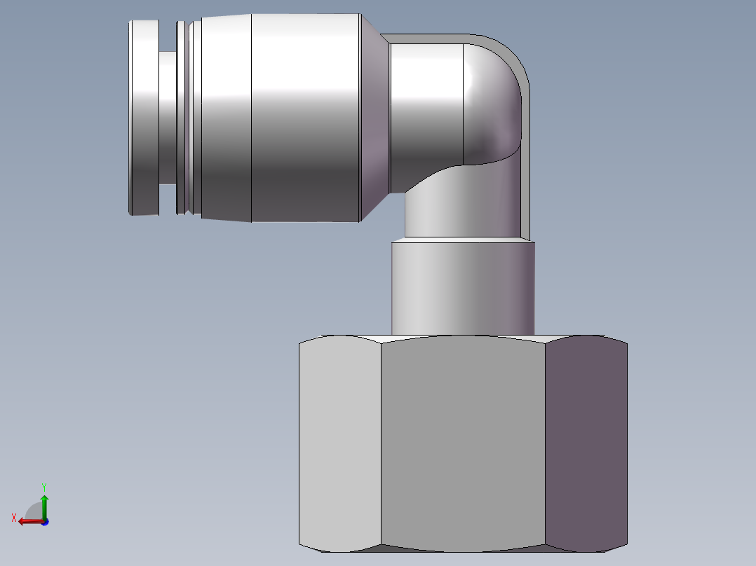 螺纹弯通APLF6-G02（2分6厘内螺纹）后视图