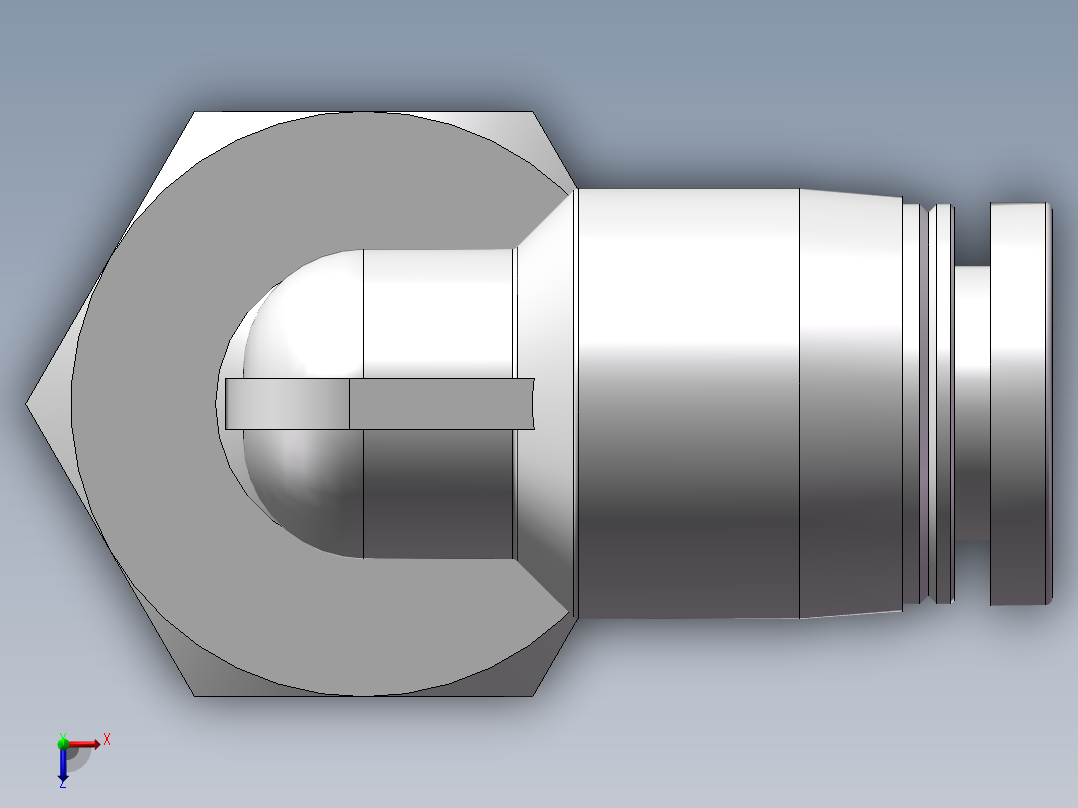 螺纹弯通APLF6-G02（2分6厘内螺纹）俯视图