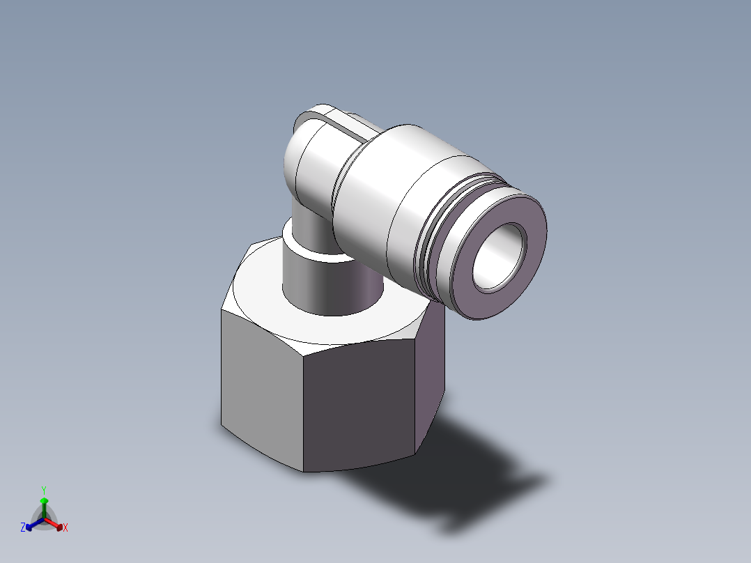 螺纹弯通APLF6-G02（2分6厘内螺纹）正等轴测图