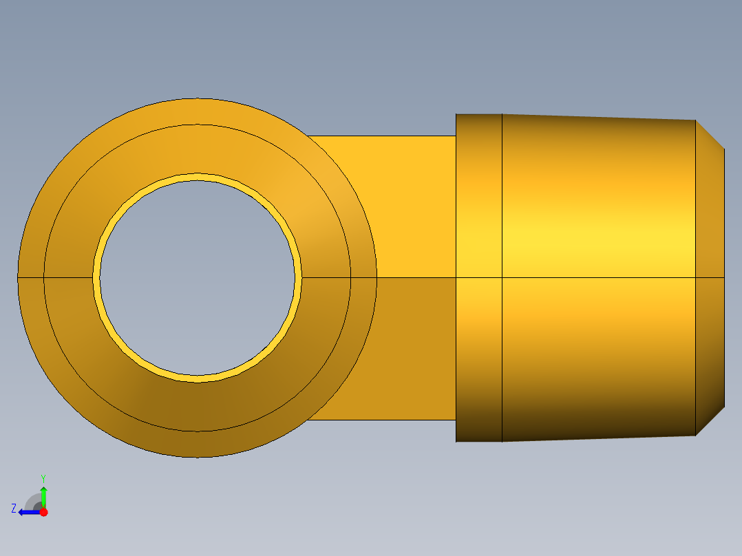 扩口式工业通用硬管接头Male Branch Tee 145F-8-6右视图