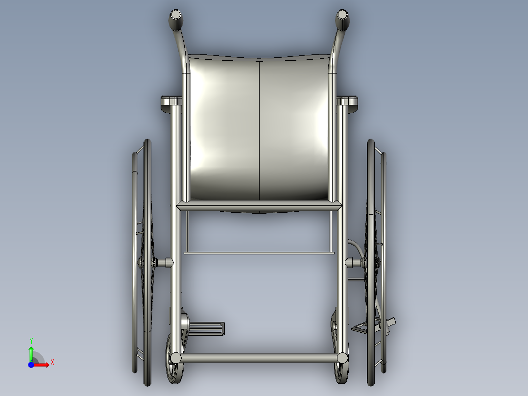 轮椅 3D模前视图