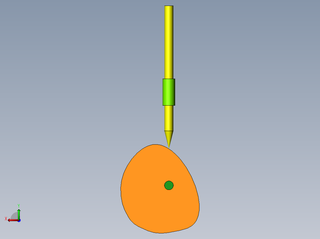 尖顶导杆凸轮机构后视图