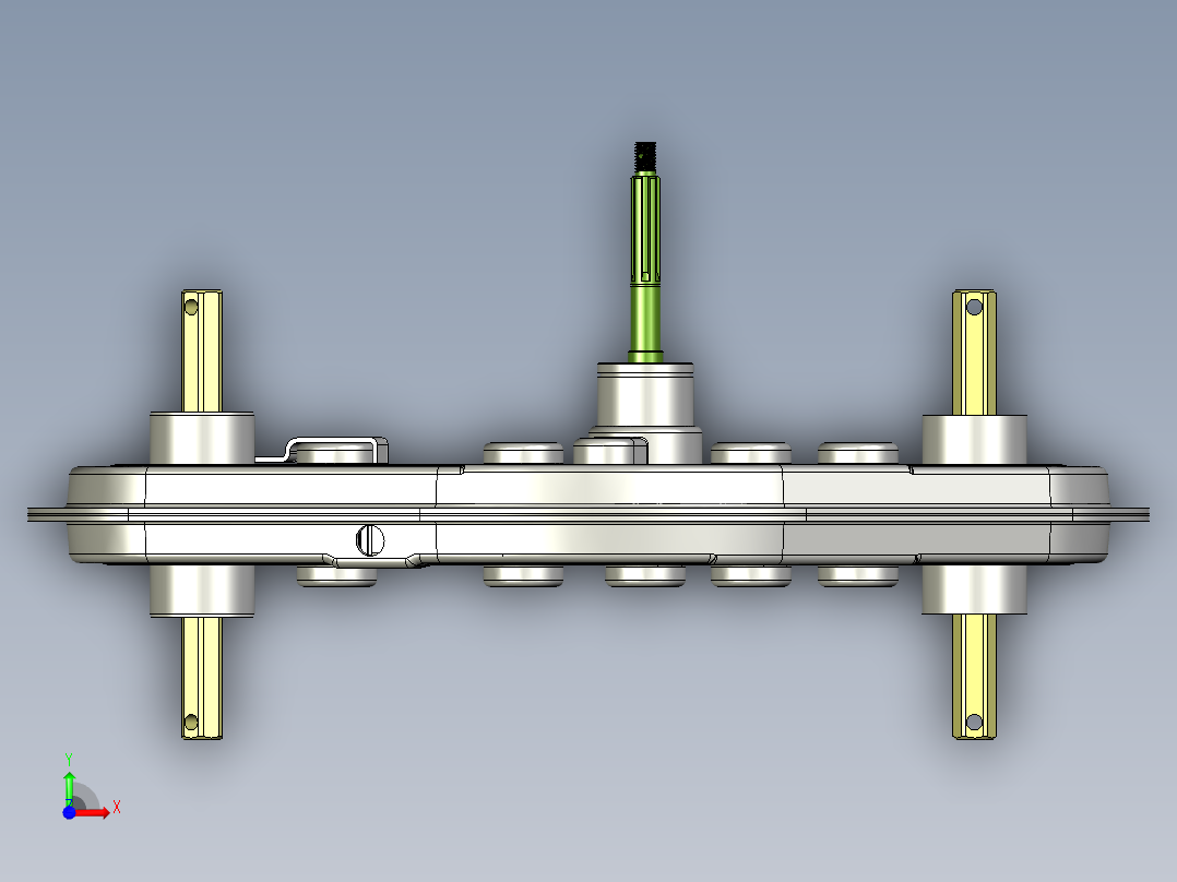 齿轮传动机构前视图