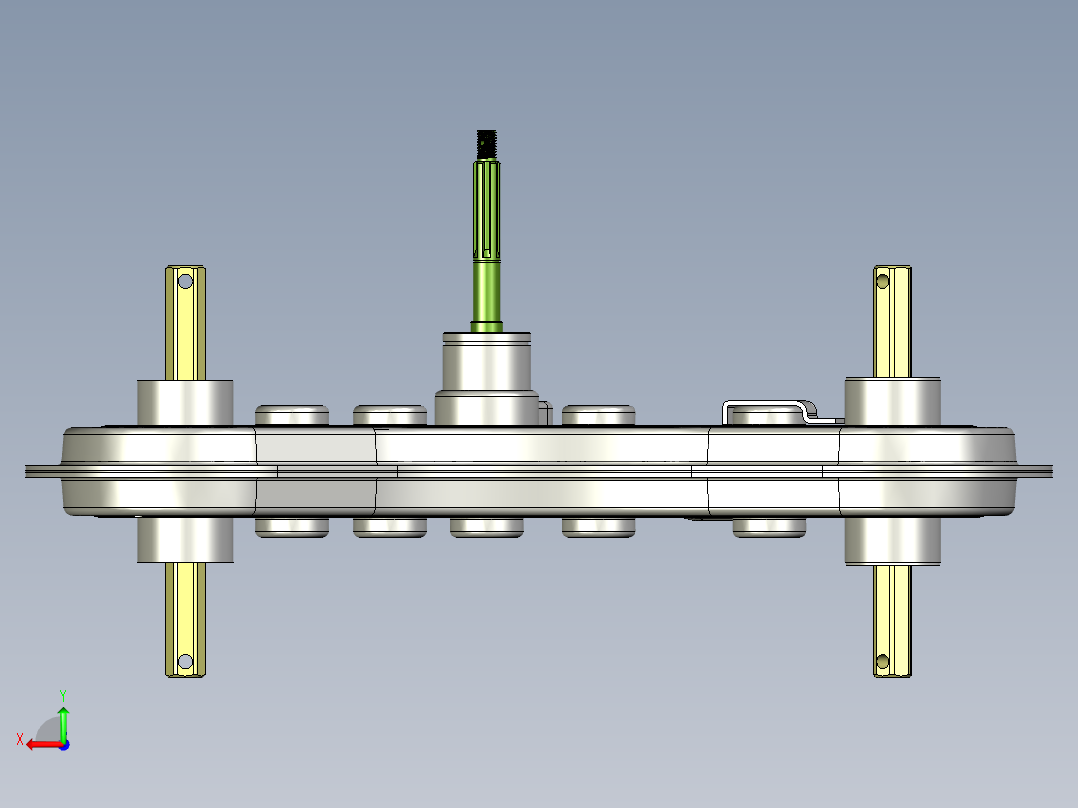 齿轮传动机构后视图