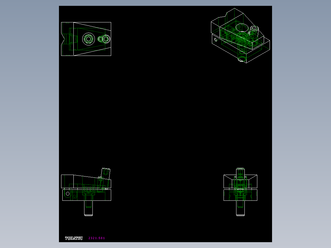 夾具2321(B)-2D多系列多零件图纸模型
