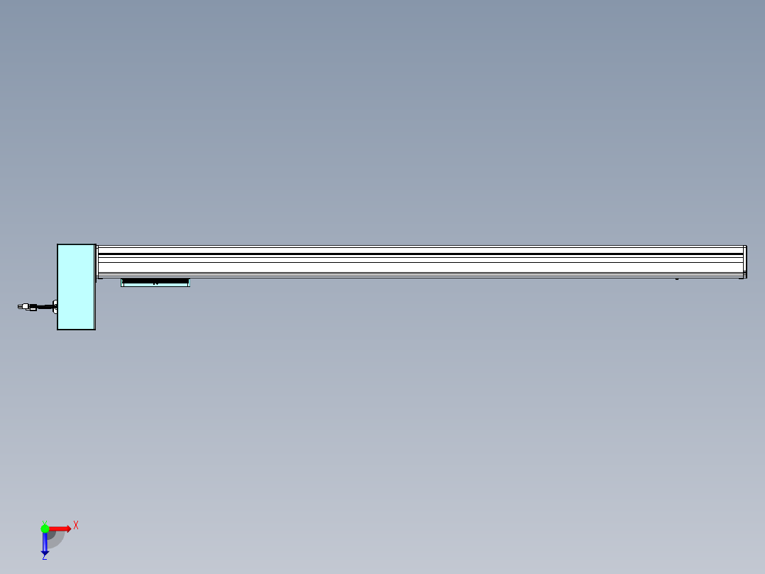 威洛博VBC同步带传动一无尘环境VBC14-L45-S1200-BRU-ZP75-C3俯视图