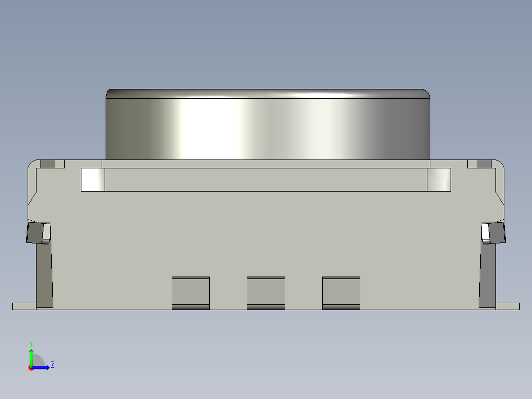 110毫米方形中空长程SMD轻触开关左视图