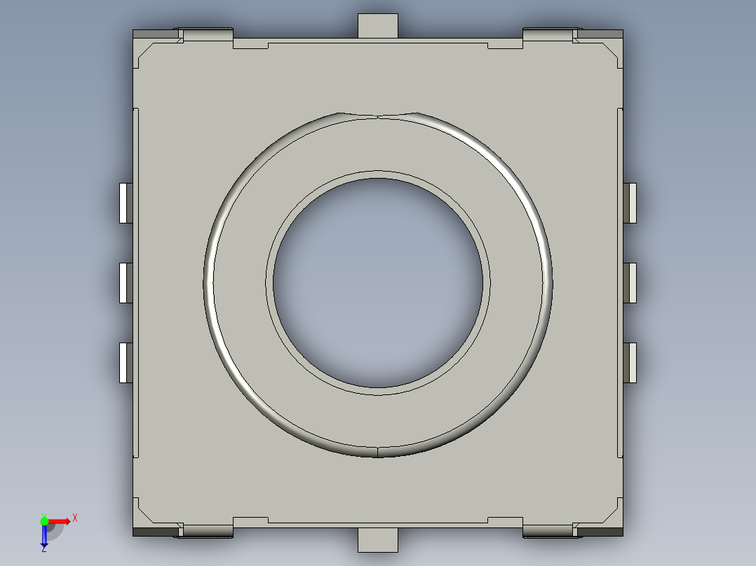 110毫米方形中空长程SMD轻触开关俯视图