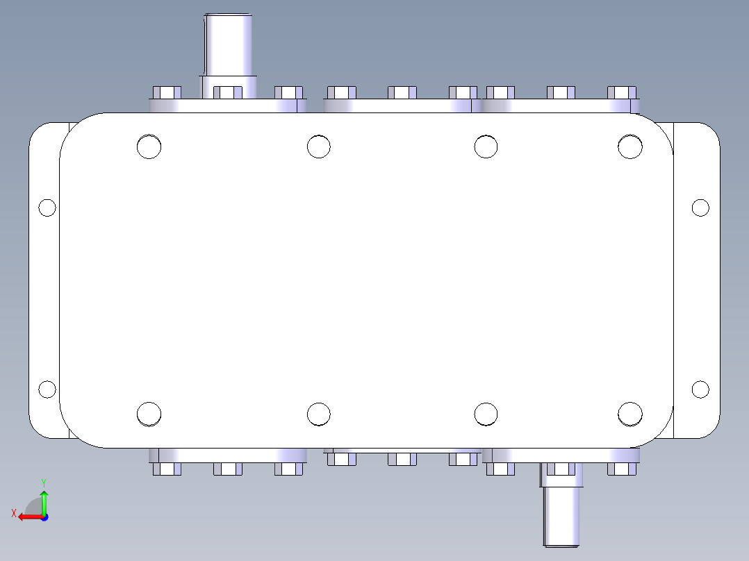 二级圆柱齿轮减速器设计【三维CATIA】后视图