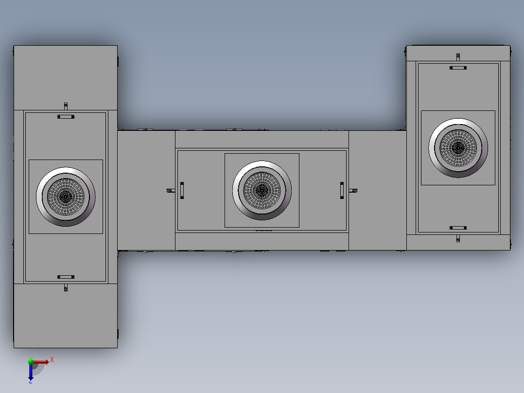 振分机设备俯视图