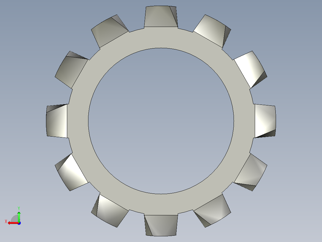 垫圈 外牙锁 公制-EXTERNAL TOOTH LOCK WASHER for M12 SCREW.STEP后视图