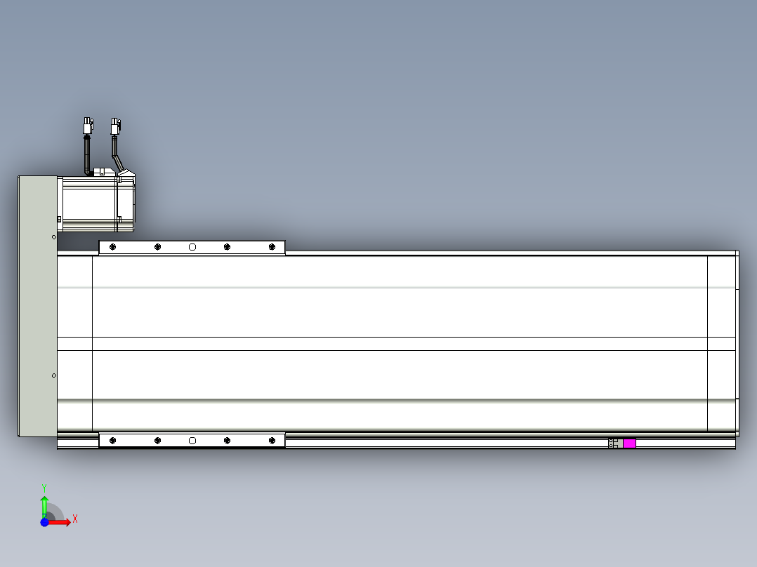 VF丝杆传动-一般环境VF27-Lxx-C-S600-BR-ZP75-D3前视图