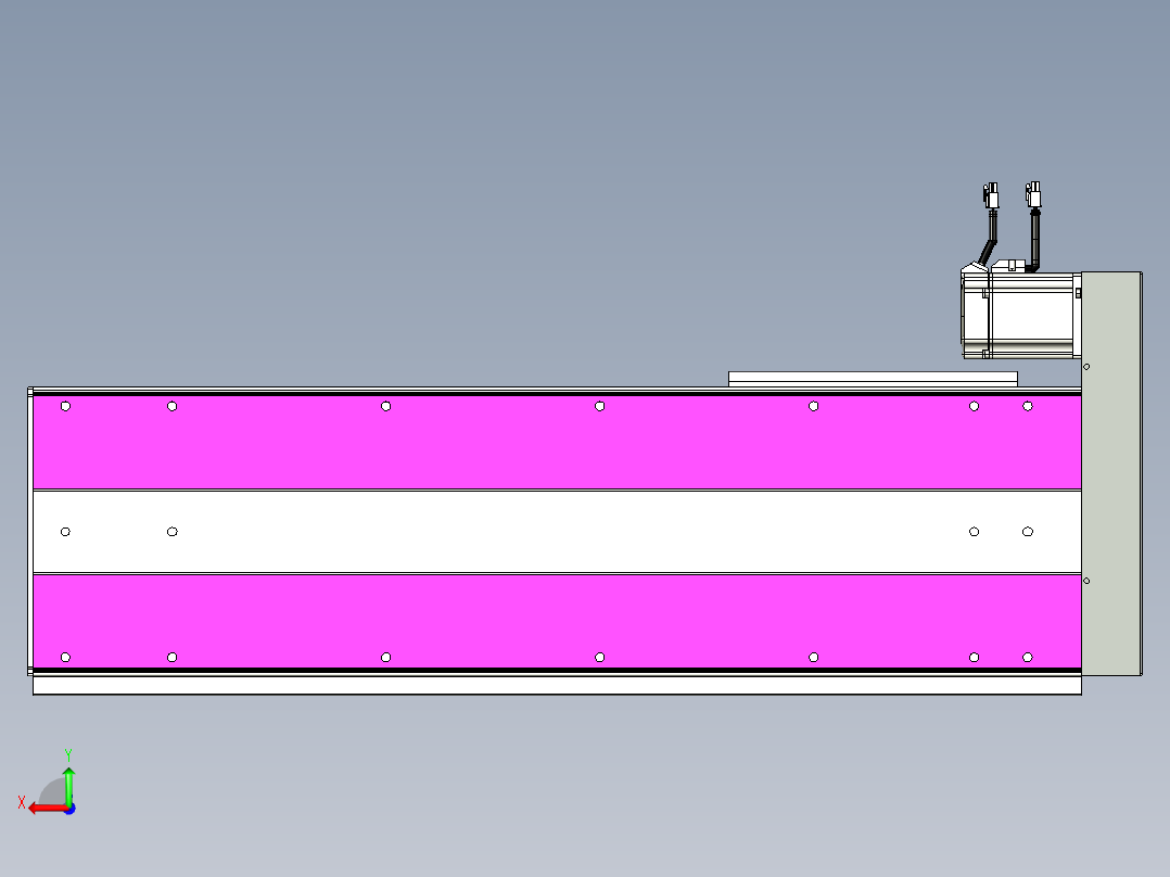 VF丝杆传动-一般环境VF27-Lxx-C-S600-BR-ZP75-D3后视图