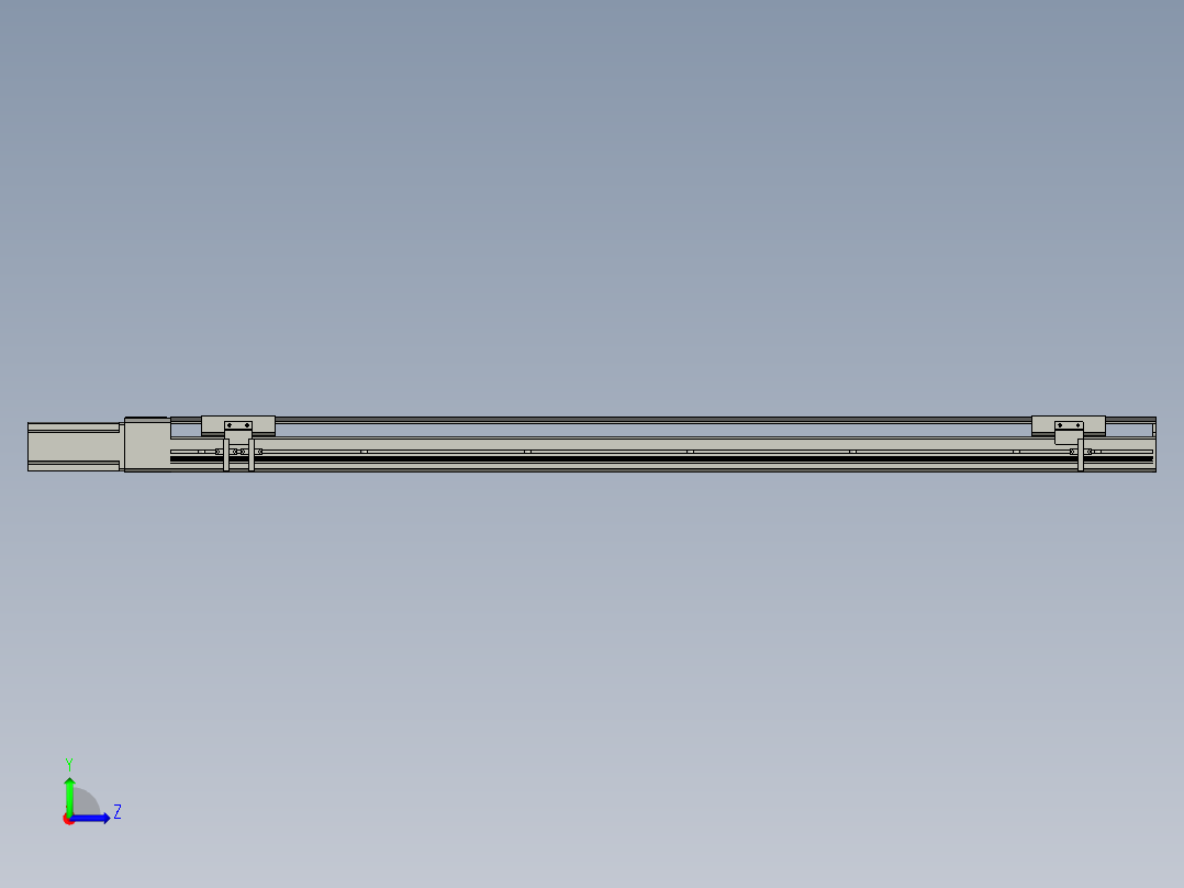 直线模组LHAT10-CA-S1000-M-C3设计图纸左视图