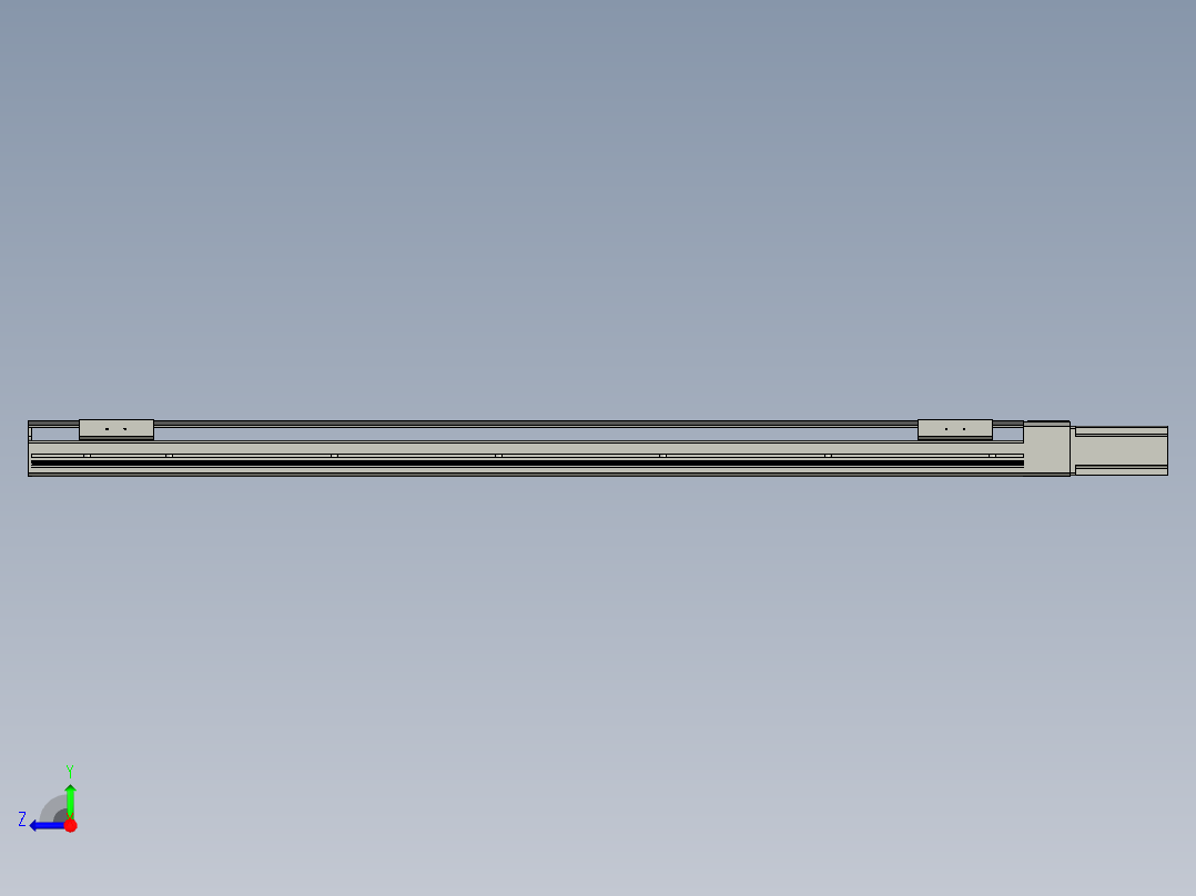 直线模组LHAT10-CA-S1000-M-C3设计图纸右视图