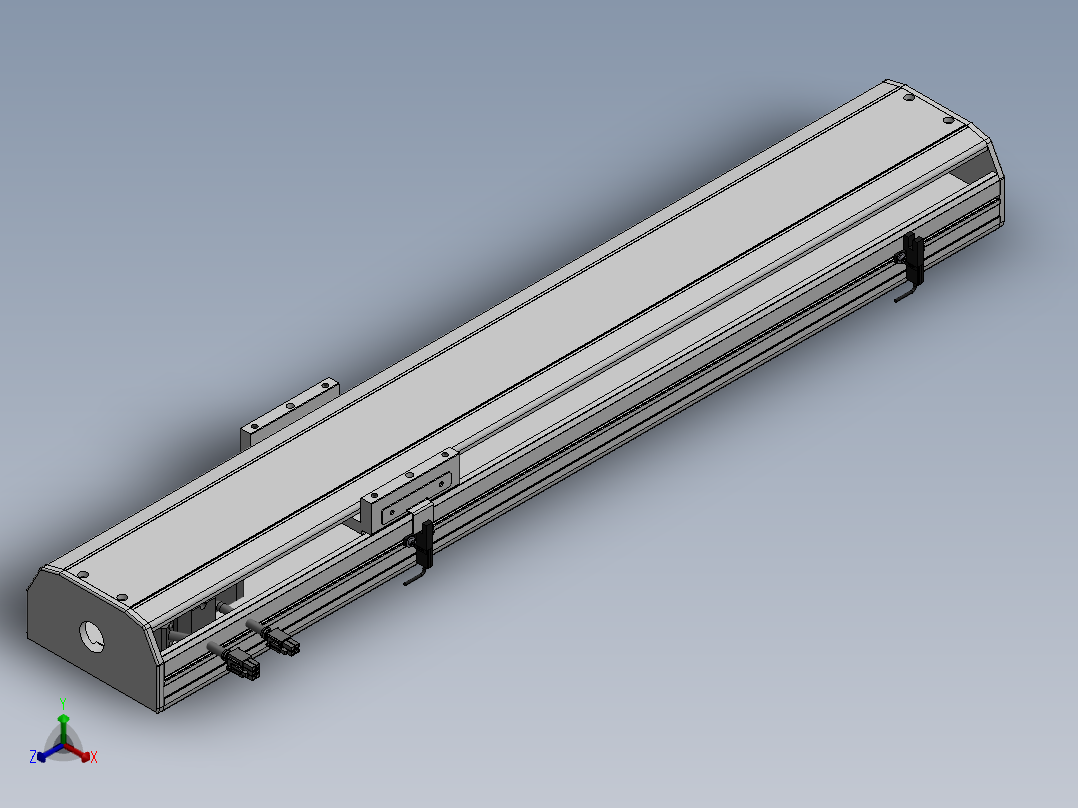 精密模组MY130-T10-500L-M-P20B-C4-C正等轴测图
