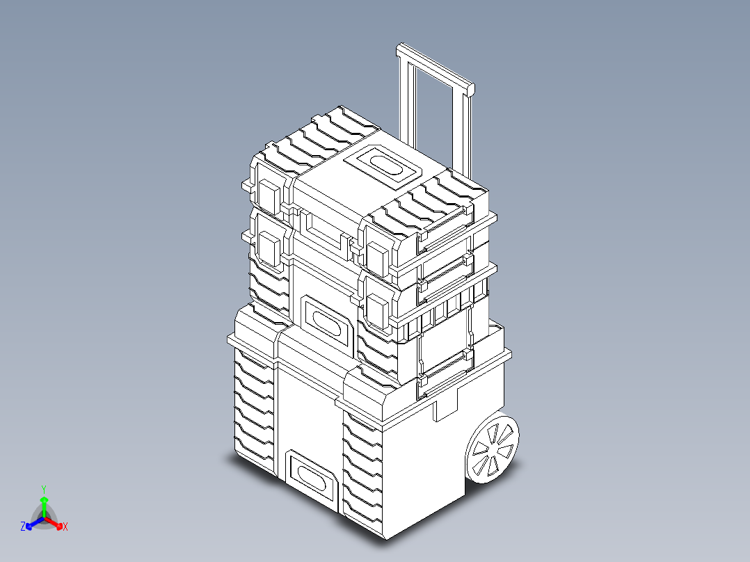 铣削移动数控机床正等轴测图
