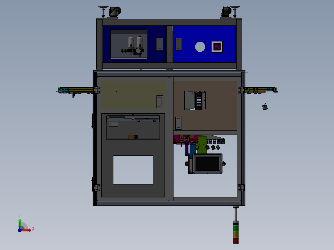 双工位自动尺寸测量机sw18前视图