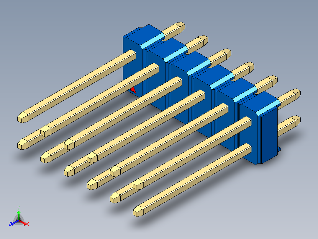 彩色公头100mil（2.54mm）系列-DS1021_blue_2x06p_100mil_Type5_rev1.0