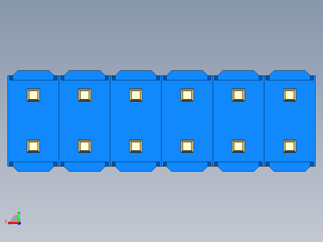 彩色公头100mil（2.54mm）系列-DS1021_blue_2x06p_100mil_Type5_rev1.0后视图