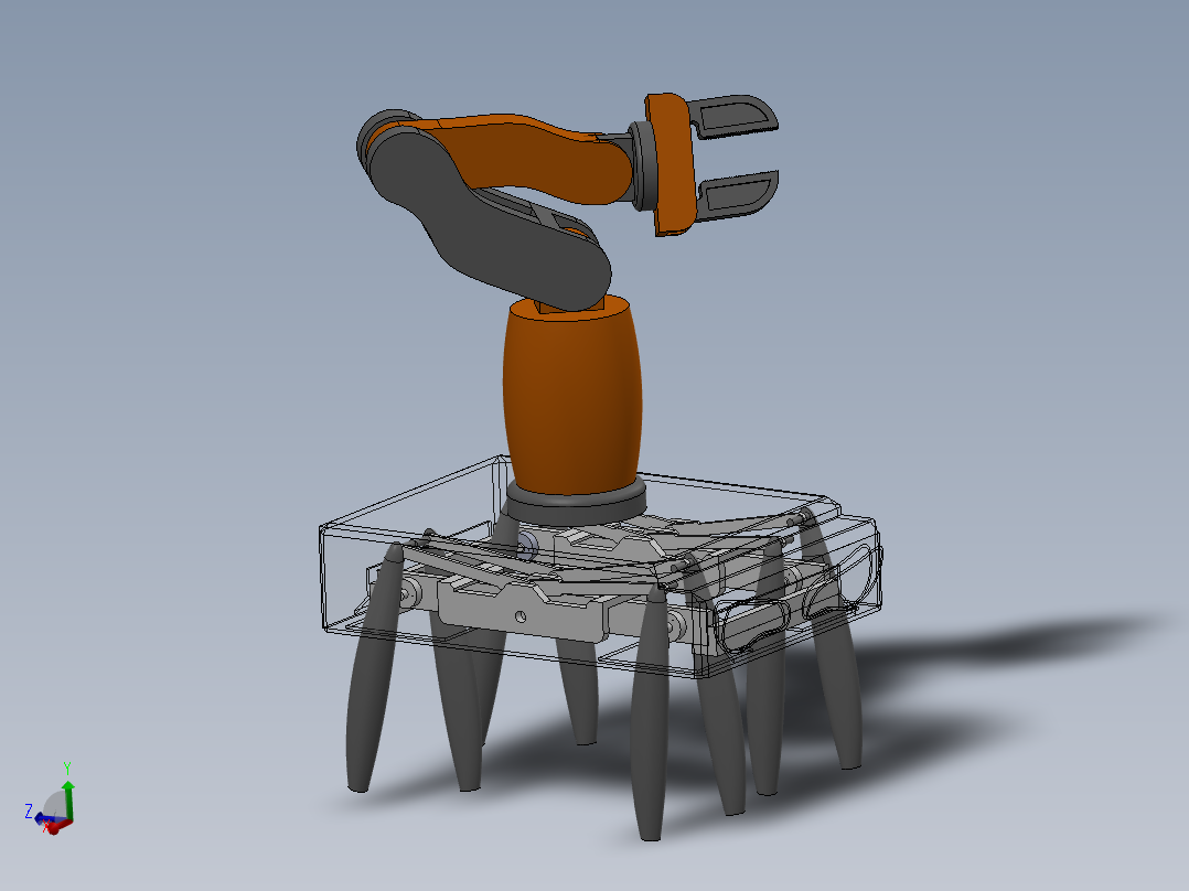 ROB-09<span style='color: red'>机械手</span>模型图