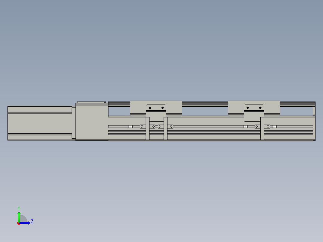 直线模组LHAT10-CA-S150-M-C3设计图纸左视图