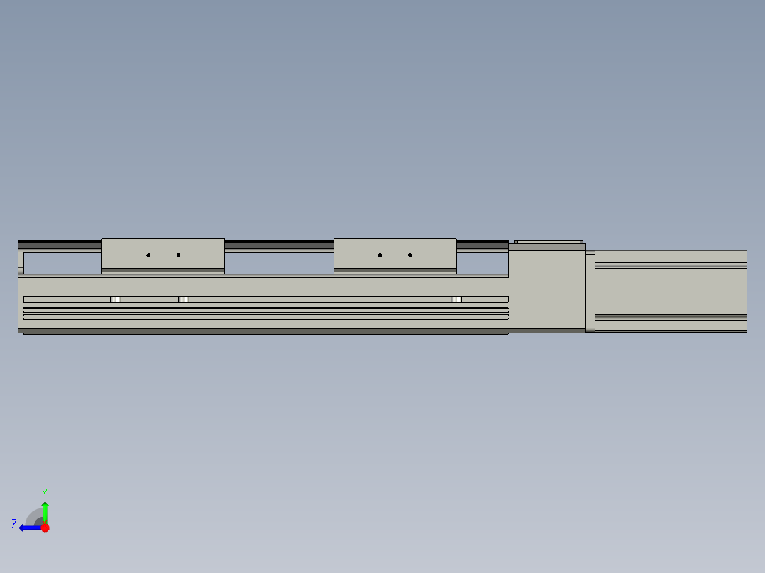 直线模组LHAT10-CA-S150-M-C3设计图纸右视图