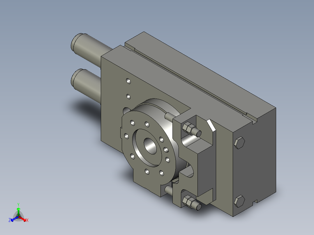 旋转气爪PRC40ST-180正等轴测图