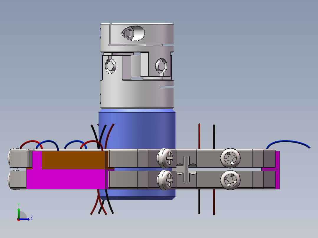 步进式压电驱动左视图
