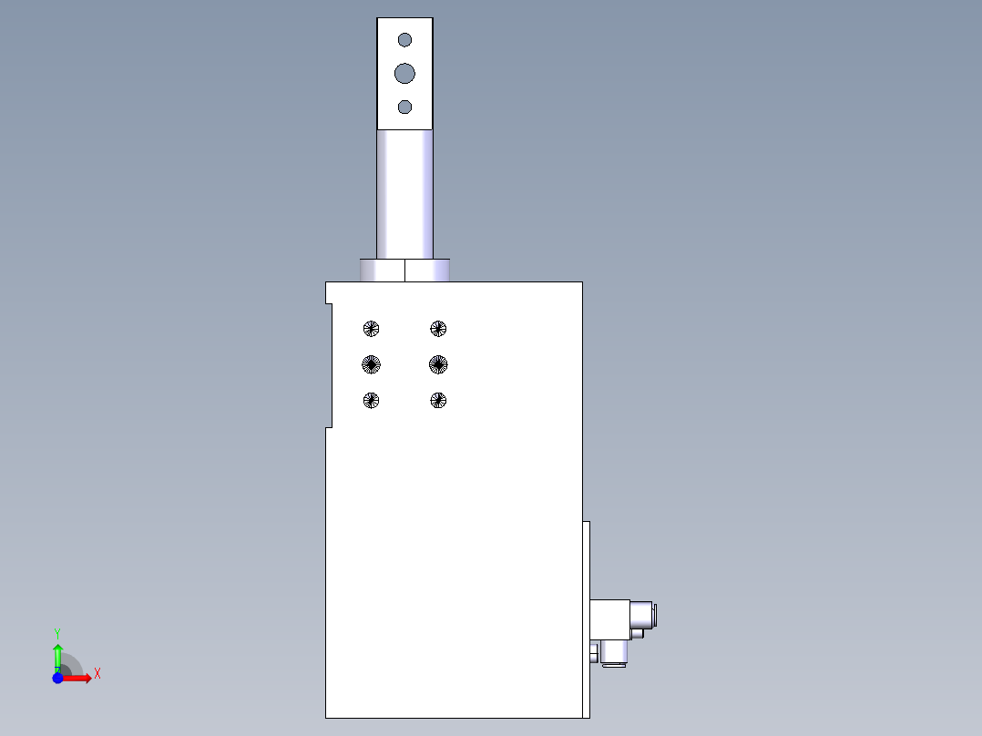德克斯TUNKERS气缸数模SZV_1_40_A22_T12_TUENKERS前视图