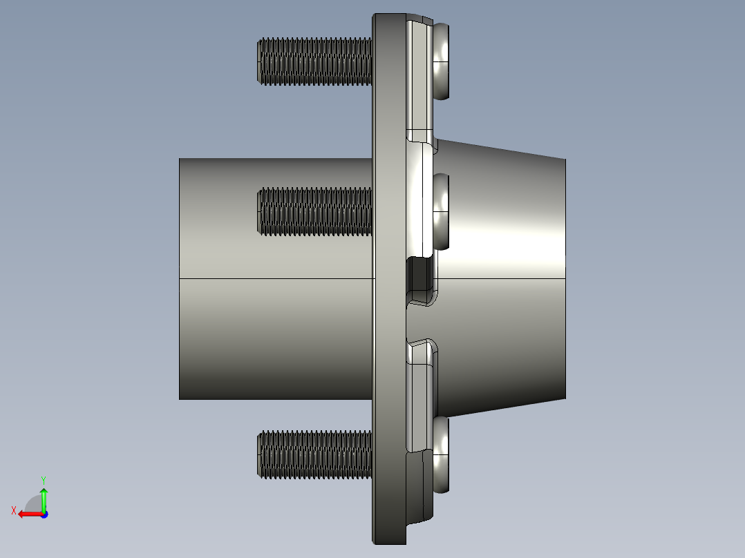 拖车空转轮轴总成,用于22磅轴13至15轮子-54-12 (2)后视图