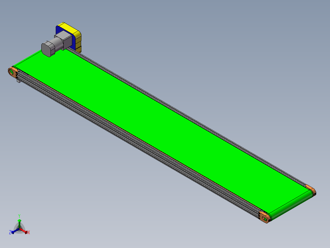 流水线KPI01-B400-L2500-90-TA220-SCM-18-A-T-MA正等轴测图
