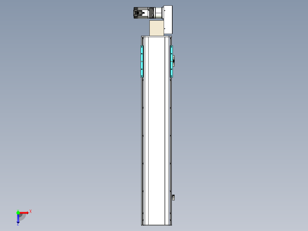 同步带滑台-半封闭B22H-L100-C-S950-R-P75-D3-N5俯视图