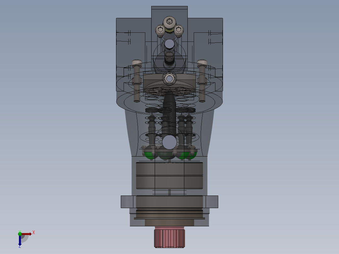 1G010--A2F斜轴式轴向柱塞泵毕业设计俯视图