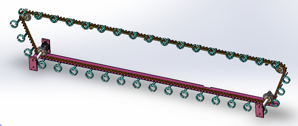 流水线鲜花自动套袋机（sw18可编辑+cad+bom）