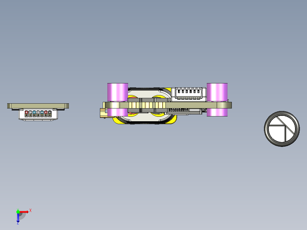 一体机飞控俯视图