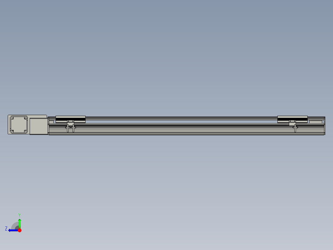 直线模组LHB17-L40-S1100-BL设计图纸右视图