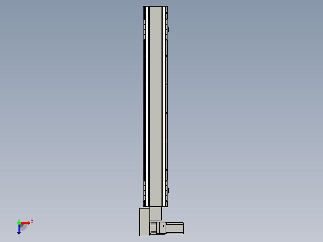 直线模组LHB17-L40-S1100-BL设计图纸俯视图