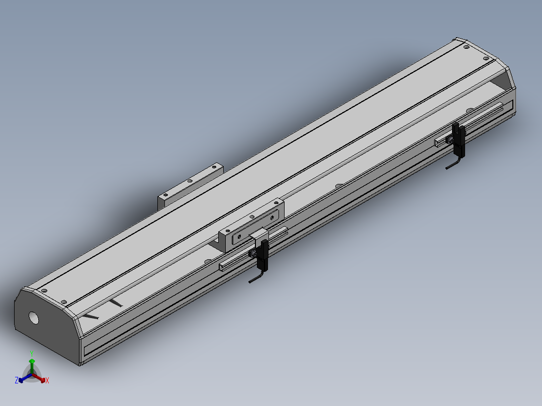精密模组MY100-T10-300L-M-P10B-C4-C正等轴测图