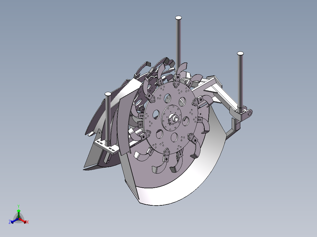 50型开沟机正等轴测图