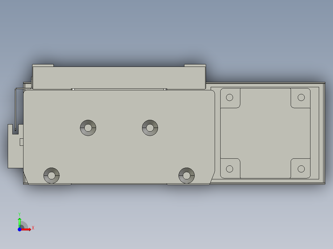 直线模组LHC17-S1150-R设计图纸前视图