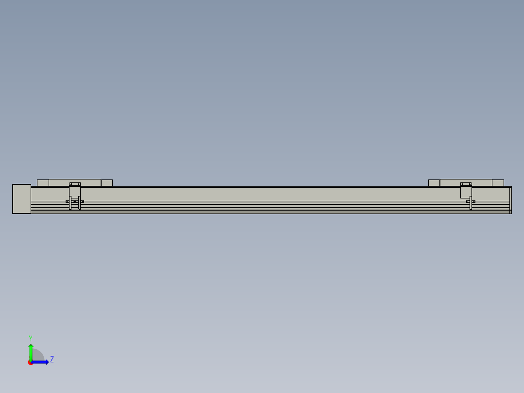 直线模组LHC17-S1150-R设计图纸左视图
