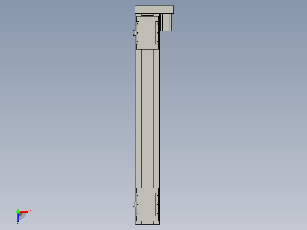 直线模组LHC17-S1150-R设计图纸俯视图