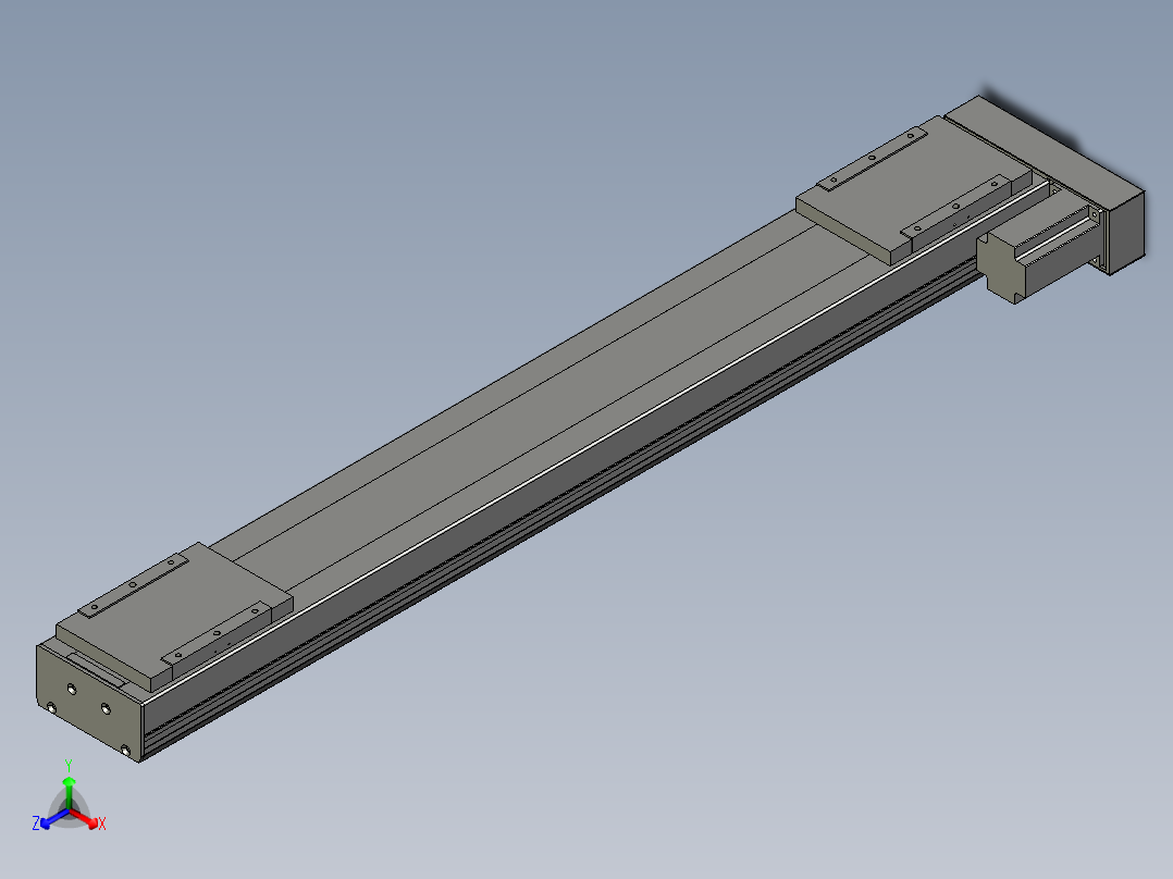 直线模组LHC17-S1150-R设计图纸正等轴测图