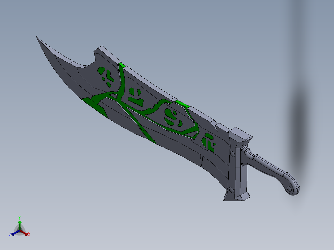 剑、宝剑(188)正等轴测图