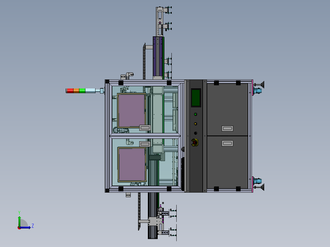 玻璃白片检测机sw21可编辑左视图