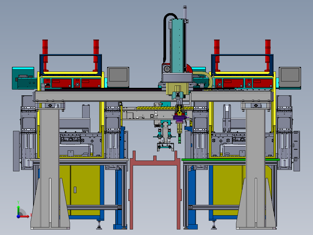 国产LED灯珠自动加工生产线设计sw17可编辑前视图