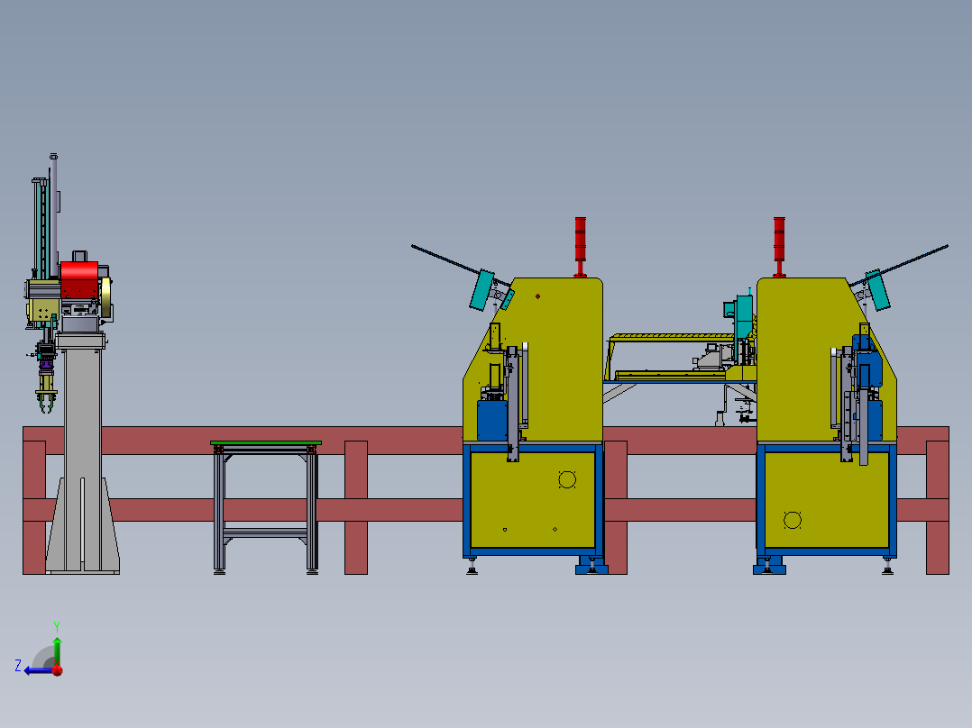 国产LED灯珠自动加工生产线设计sw17可编辑右视图