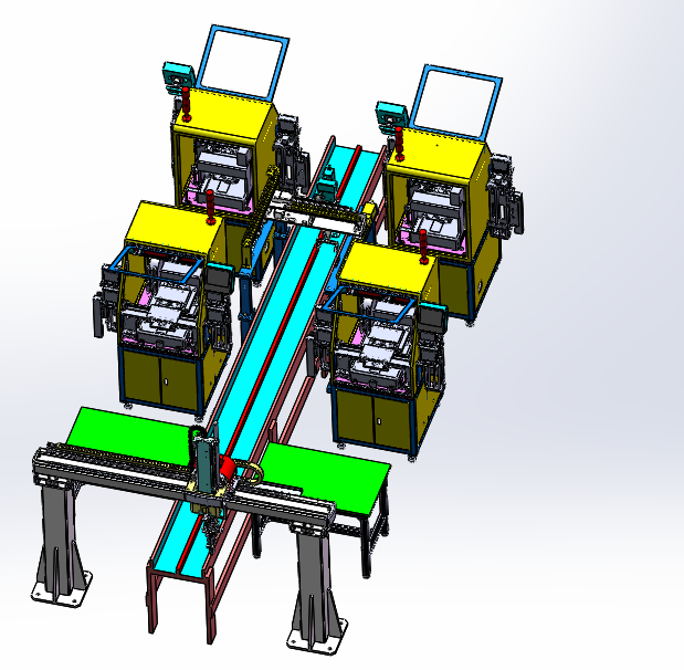 国产LED灯珠自动加工生产线设计sw17可编辑