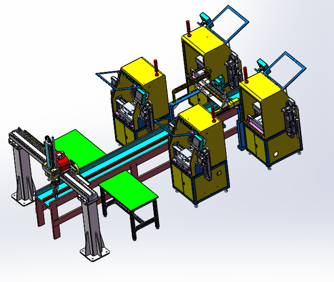 国产LED灯珠自动加工生产线设计sw17可编辑